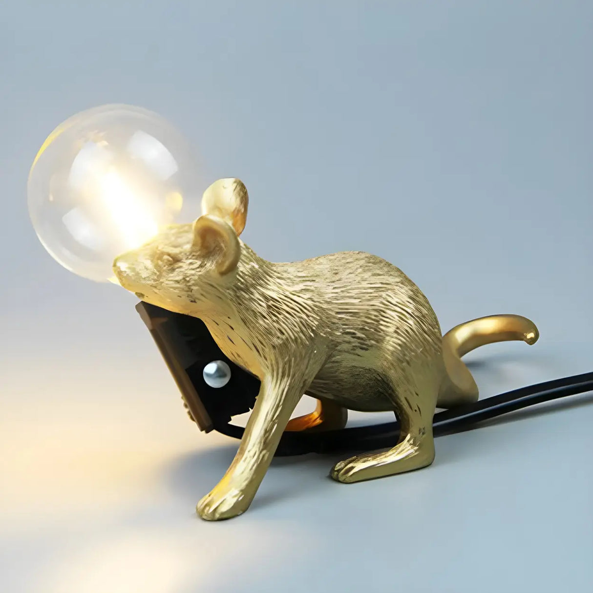 Chic Resin Mouse Bare Bulb Bedroom Decor Table Lamp Image - 11