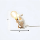 Chic Resin Mouse Bare Bulb Bedroom Decor Table Lamp #size