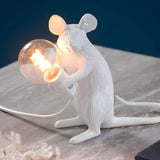 Chic Resin Mouse Bare Bulb Bedroom Decor Table Lamp Image - 2