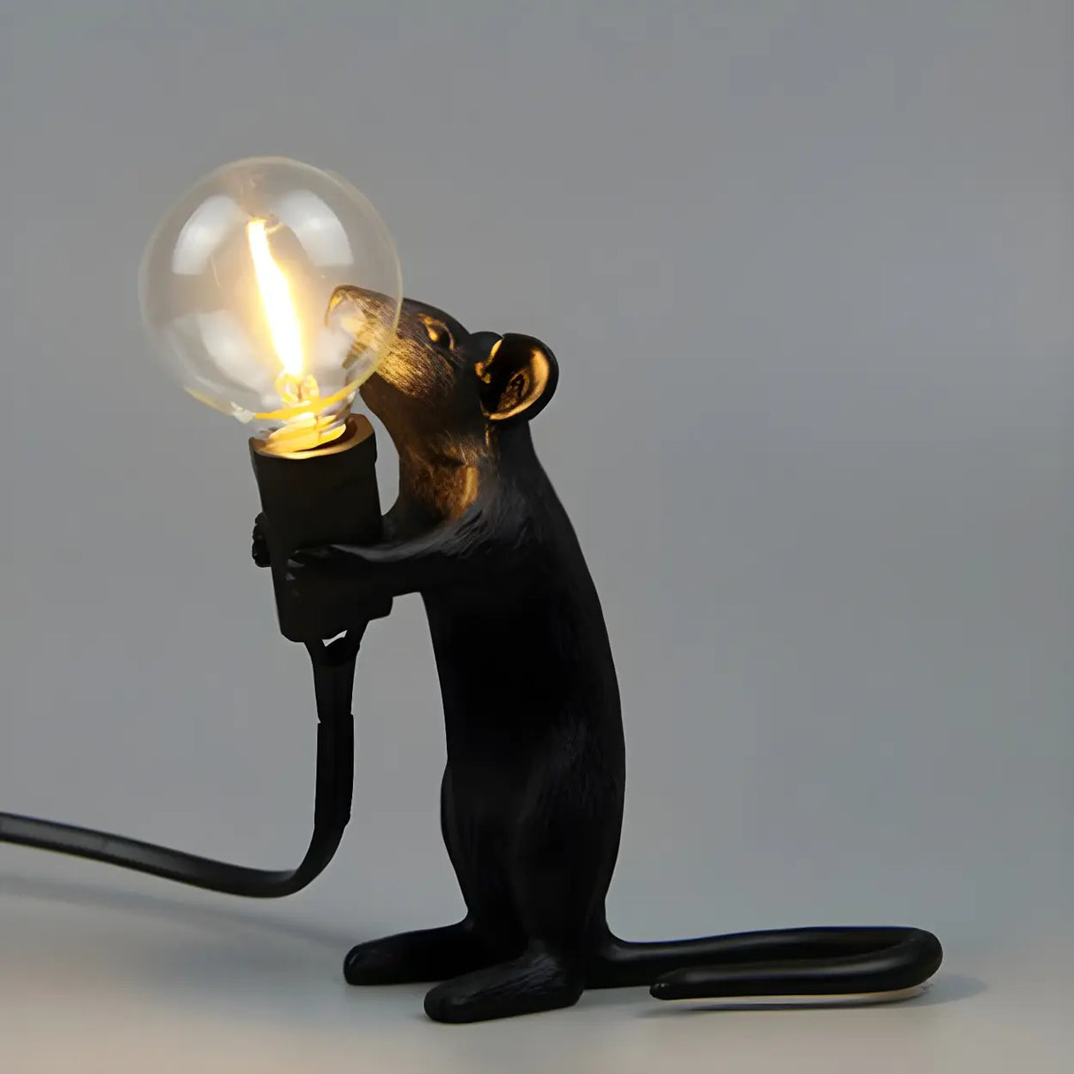 Chic Resin Mouse Bare Bulb Bedroom Decor Table Lamp Image - 6