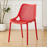 Chic Stackable Mesh Curved Back Polymer Dining Chair Image - 10