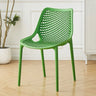 Chic Stackable Mesh Curved Back Polymer Dining Chair Image - 15