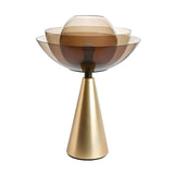 Chic Stylish Multi-Layer Glass Shade Cone Table Lamp Image - 5