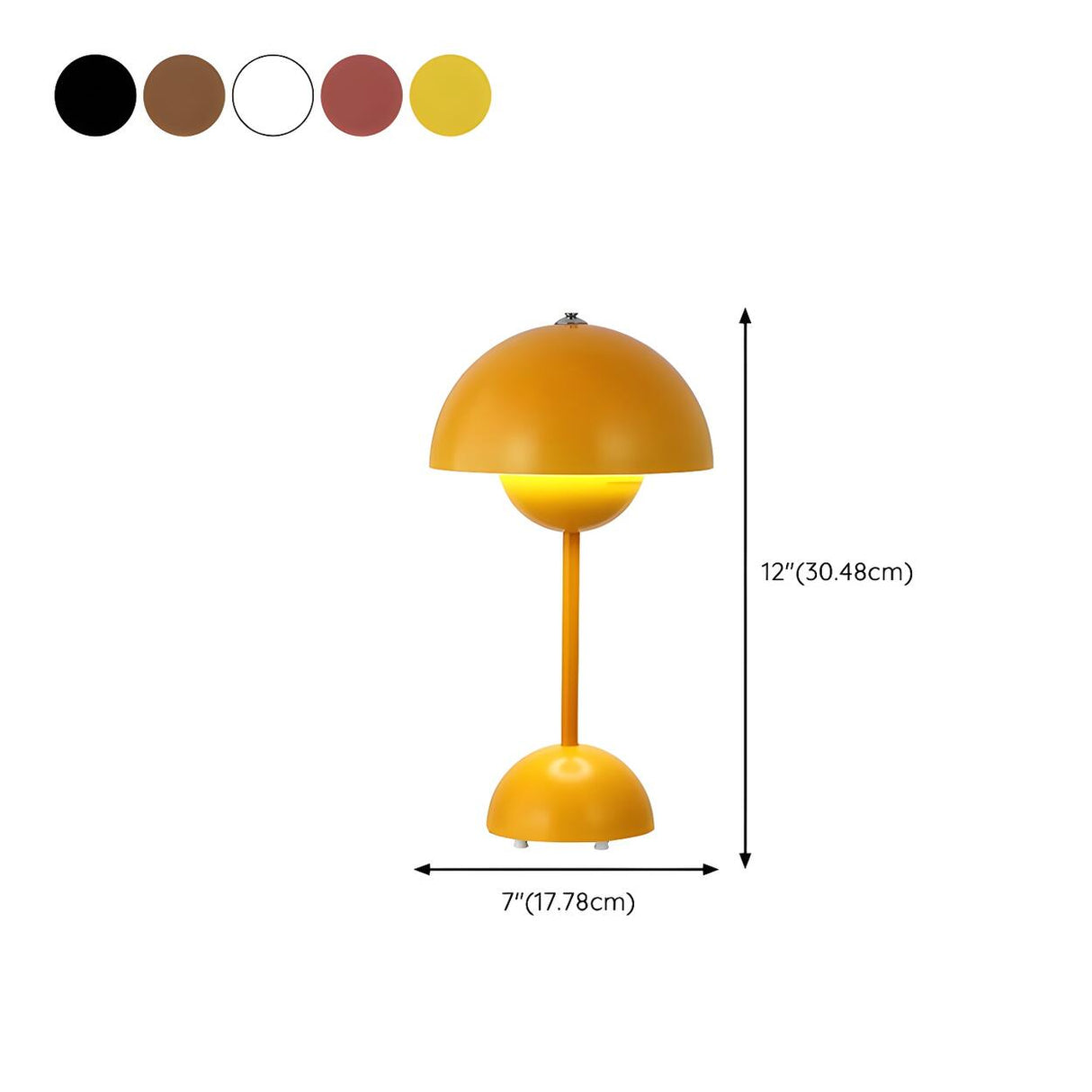 Chic Yellow Dome Geometric Table Lamp with Touch Switch 