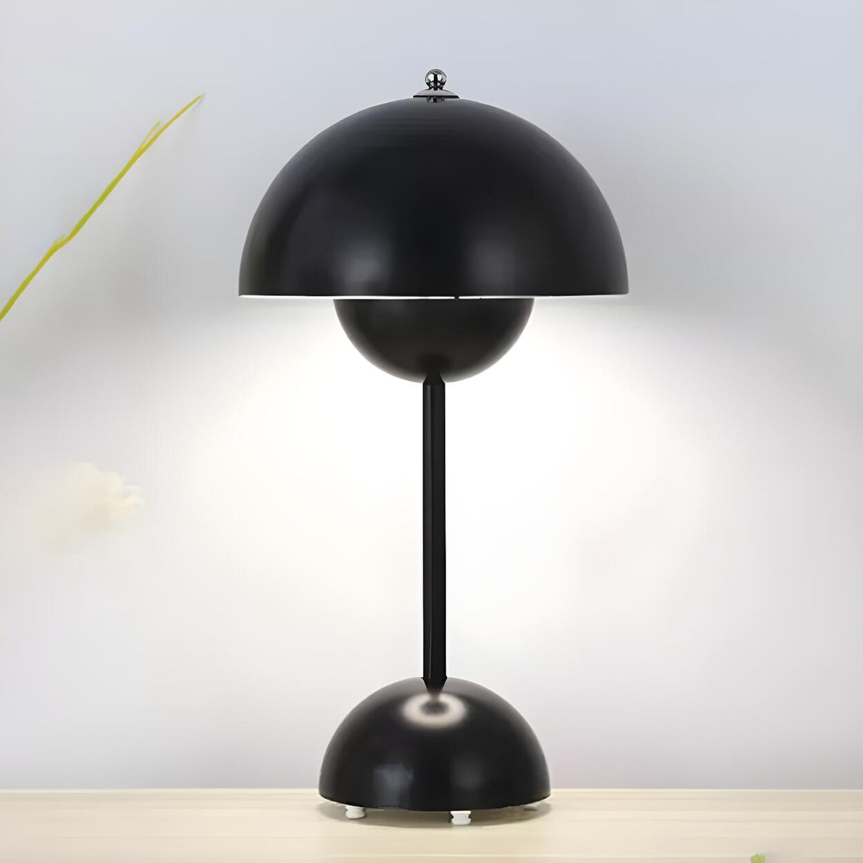 Chic Yellow Dome Geometric Table Lamp with Touch Switch Image - 6