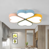 Child Bedroom Colorful Pinwheel LED Flush Mount Light Image - 6