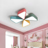 Child Bedroom Colorful Pinwheel LED Flush Mount Light Image - 7