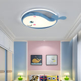 Child Room Adorable Whale LED Flush Mount Ceiling Light Image - 1