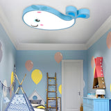 Child Room Adorable Whale LED Flush Mount Ceiling Light Image - 3