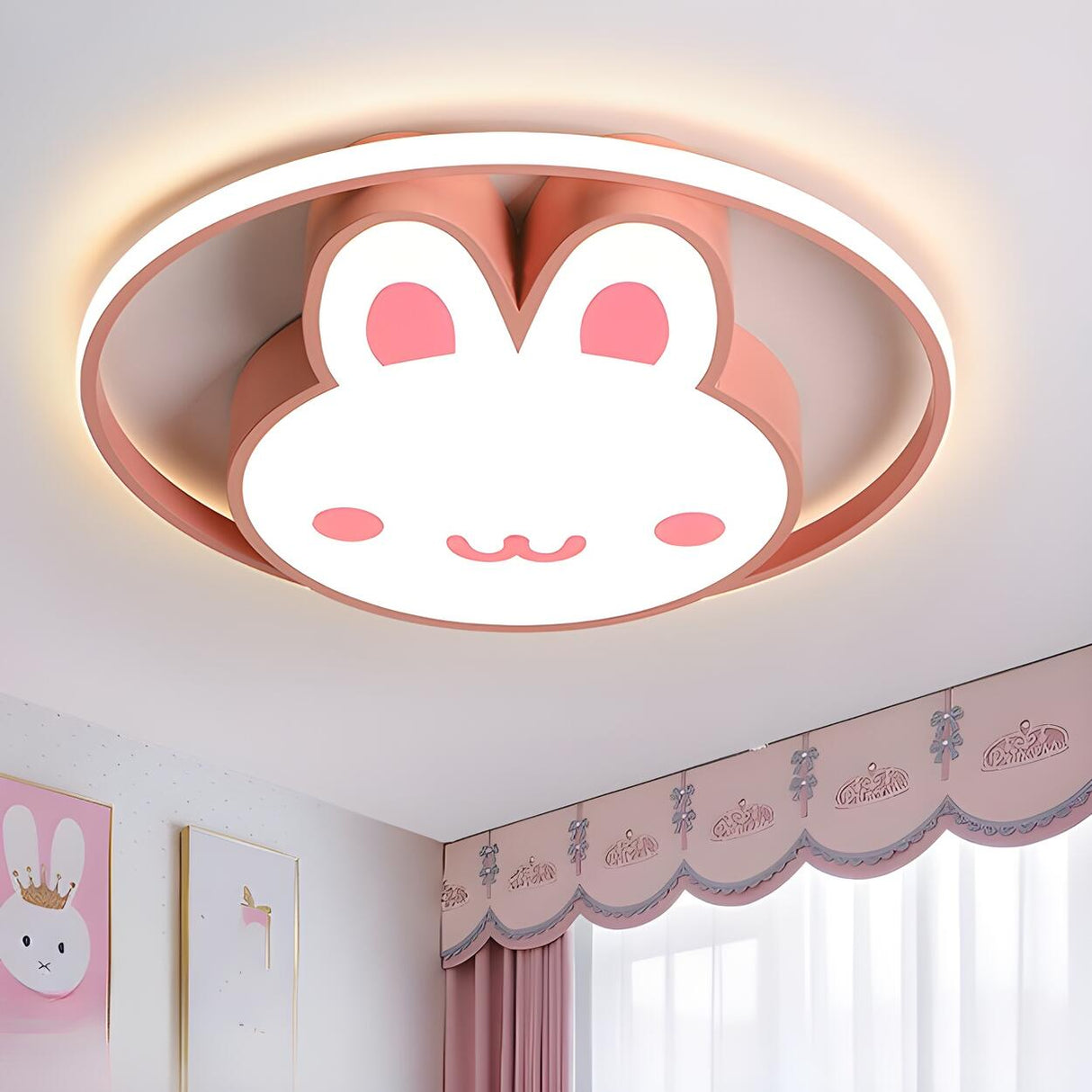 Child Room Adorable Whale LED Flush Mount Ceiling Light Image - 5