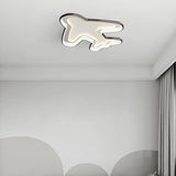 Child Room Airplane Dimmable LED Flush Mount Light Image - 1