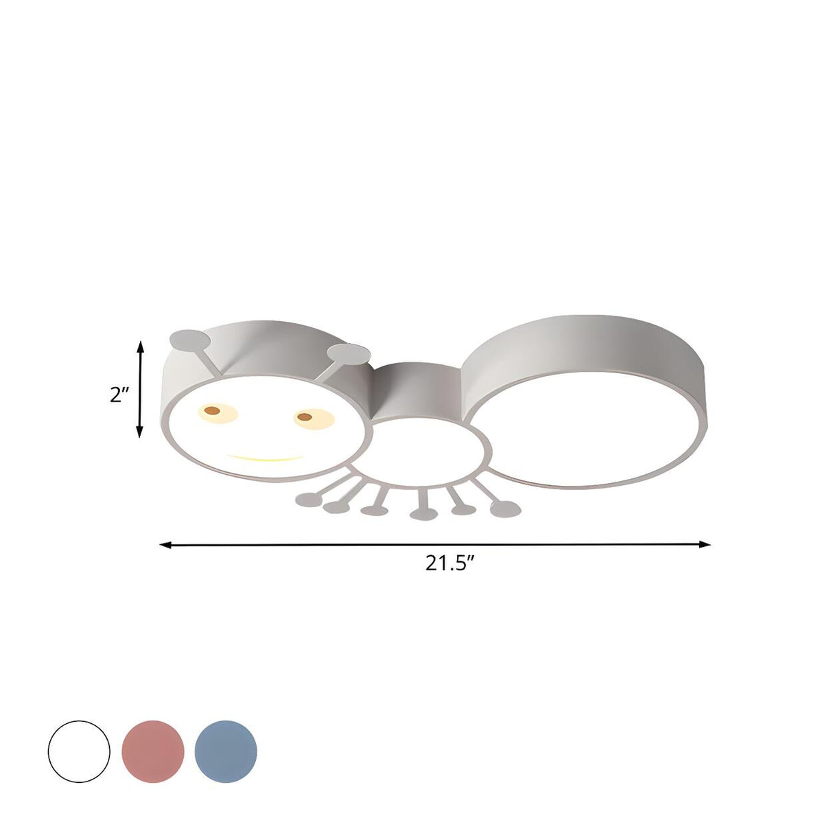 Child Room Ant-Shaped LED Flush Mount Ceiling Light Image - 4