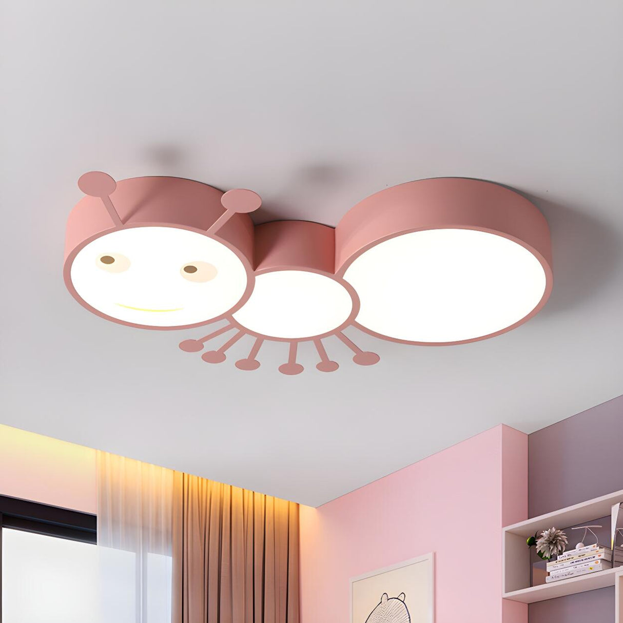 Child Room Ant-Shaped LED Flush Mount Ceiling Light Image - 5