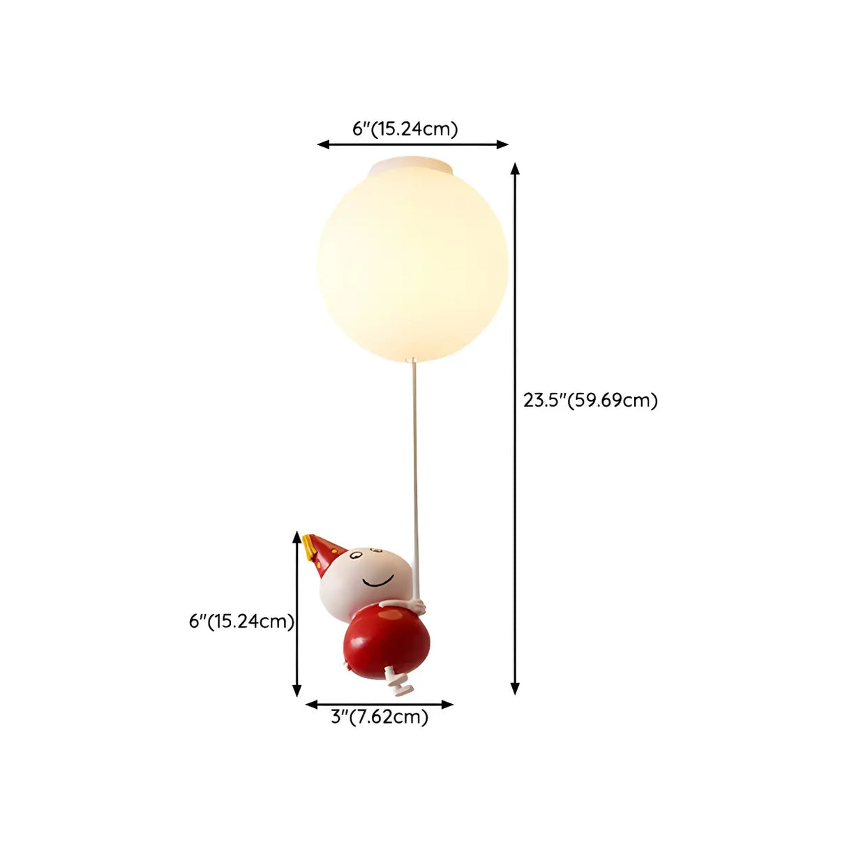 Child Room Balloon Airplane Flush Mount Ceiling Light Image - 12