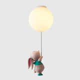 Child Room Balloon Airplane Flush Mount Ceiling Light Image - 4