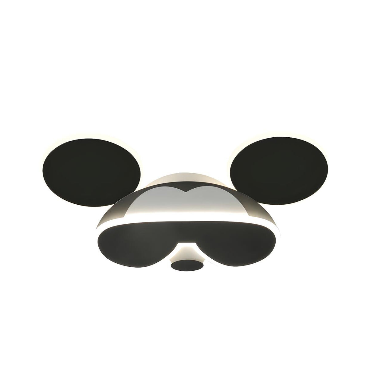 Child Room Cartoon Black Mouse LED Flush Mount Light Image - 3