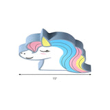 Child Room Cartoon Unicorn Small LED Flush Mount Light Image - 4