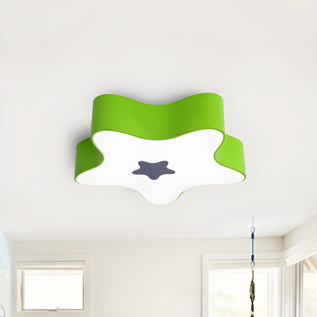 Child Room Cartoon Yellow Star Flush Mount Ceiling Lamp Image - 10