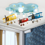 Child Room Cloud Glider LED Semi-Flush Mount Light Image - 1