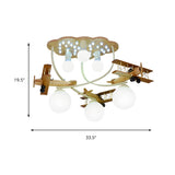 Child Room Cloud Glider LED Semi-Flush Mount Light Image - 8