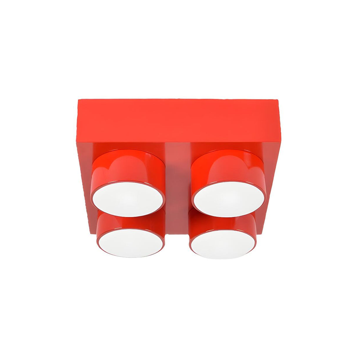 Child Room Large Red Building Blocks Flush Mount Light Image - 7