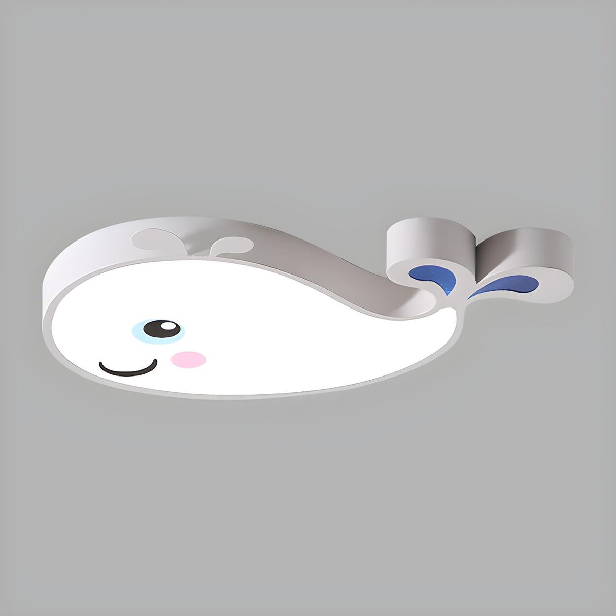 Child Room Lovely Pink Dolphin LED Flush Mount Light Image - 12