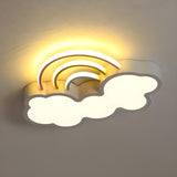 Child Room Rainbow Cloud LED Flush Mount Ceiling Light Image - 10