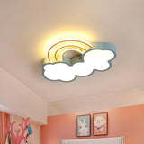 Child Room Rainbow Cloud LED Flush Mount Ceiling Light Image - 3