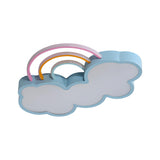 Child Room Rainbow Cloud LED Flush Mount Ceiling Light Image - 4