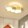 Child Room Rainbow Cloud LED Flush Mount Ceiling Light Image - 7