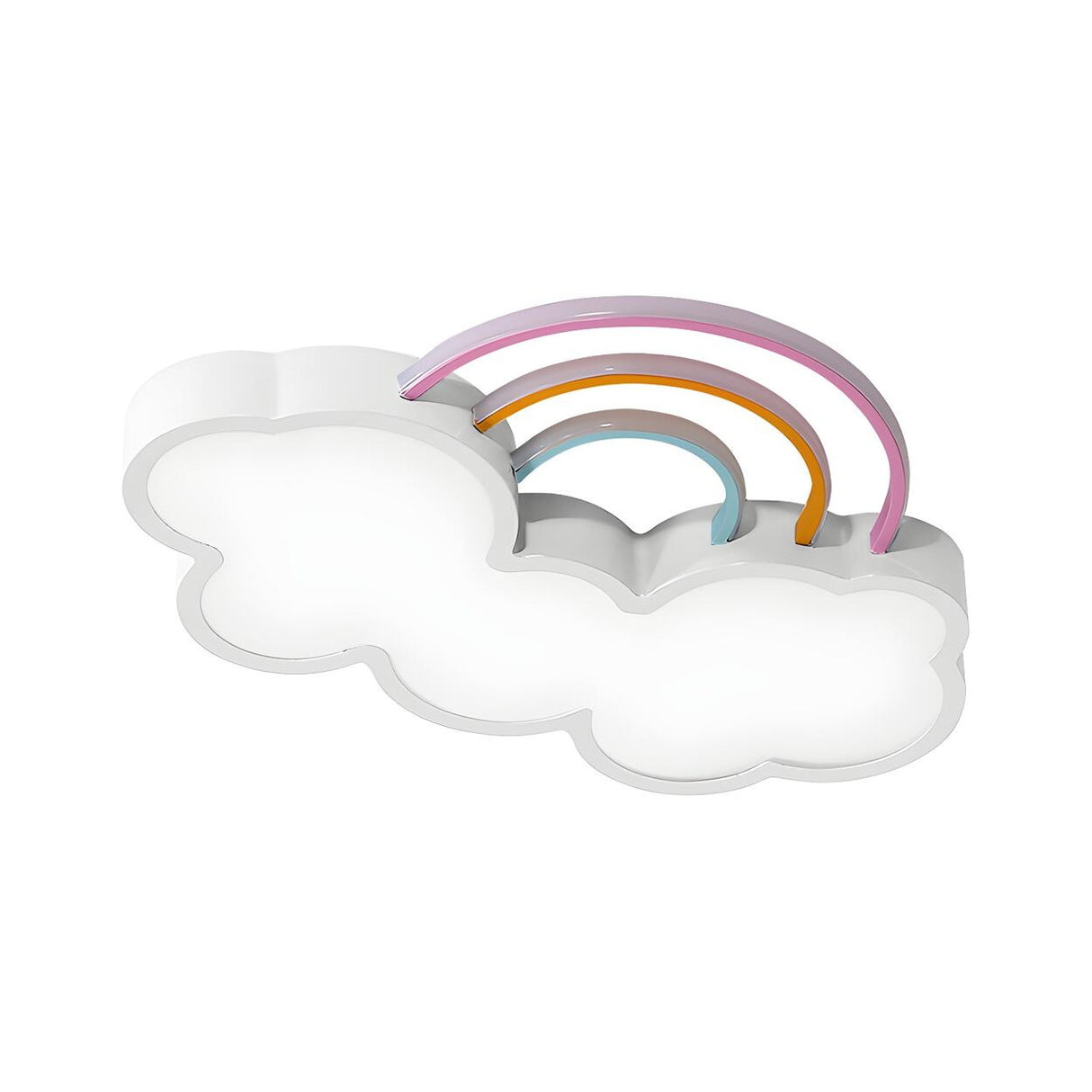 Child Room Rainbow Cloud LED Flush Mount Ceiling Light Image - 9