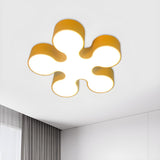 Child Room Red Blossom LED Flush Mount Ceiling Light Image - 6