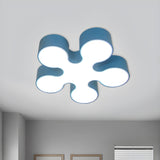 Child Room Red Blossom LED Flush Mount Ceiling Light Image - 8