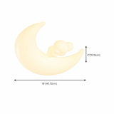 Child Room Resin Moon Star LED Small Flush Mount Light Image - 17