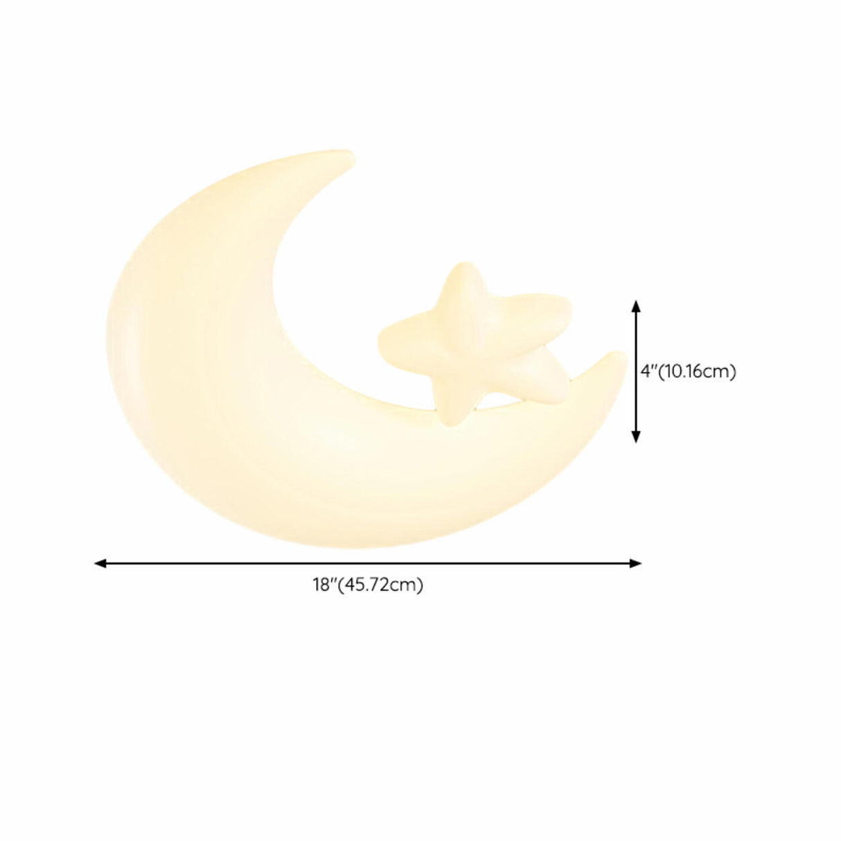 Child Room Resin Moon Star LED Small Flush Mount Light Image - 18