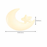 Child Room Resin Moon Star LED Small Flush Mount Light Image - 18