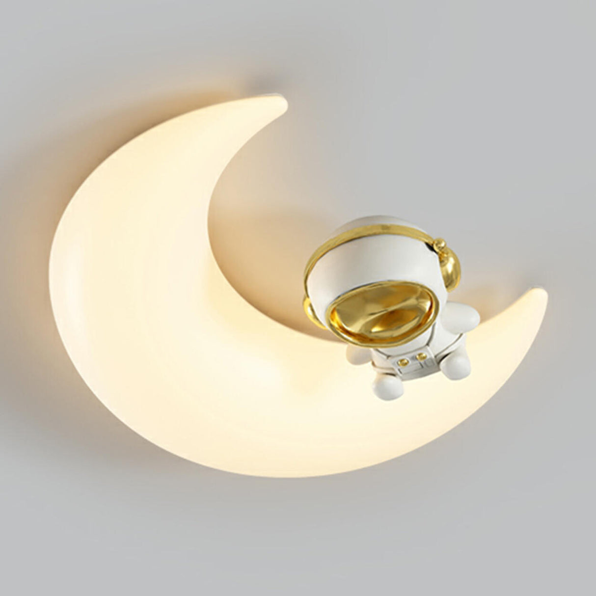 Child Room Resin Moon Star LED Small Flush Mount Light Image - 6