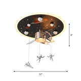 Child Room Space Satellite Flush Mount Ceiling Light Image - 10