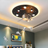 Child Room Space Satellite Flush Mount Ceiling Light Image - 6