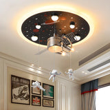 Child Room Space Satellite Flush Mount Ceiling Light Image - 8