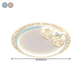 Child Room Starry Circle LED Flush Mount Ceiling Light Image - 10