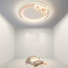 Child Room Starry Circle LED Flush Mount Ceiling Light Image - 2