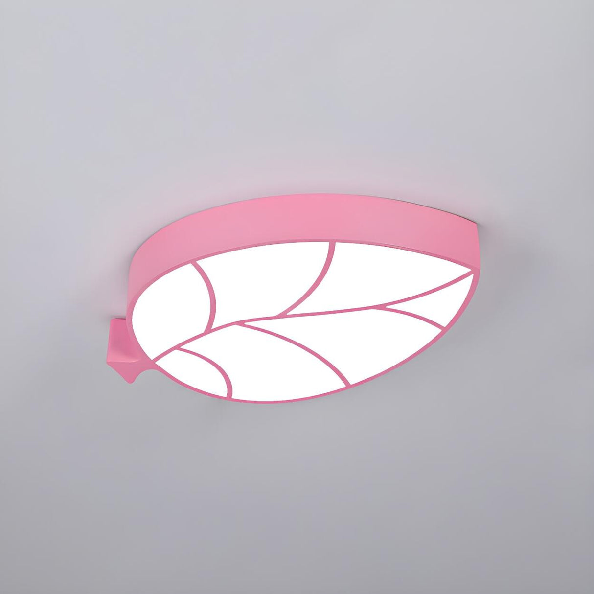 Child Room Unique Yellow Leaf LED Flush Mount Light Image - 12