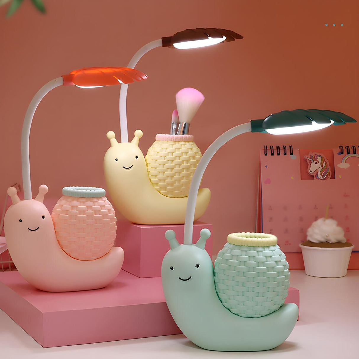 Children's Creative Cartoon Snail Bedside Table Lamp Image - 1