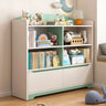 Children's Pastel Closed Wood Drawers Wide Bookshelves Image - 19