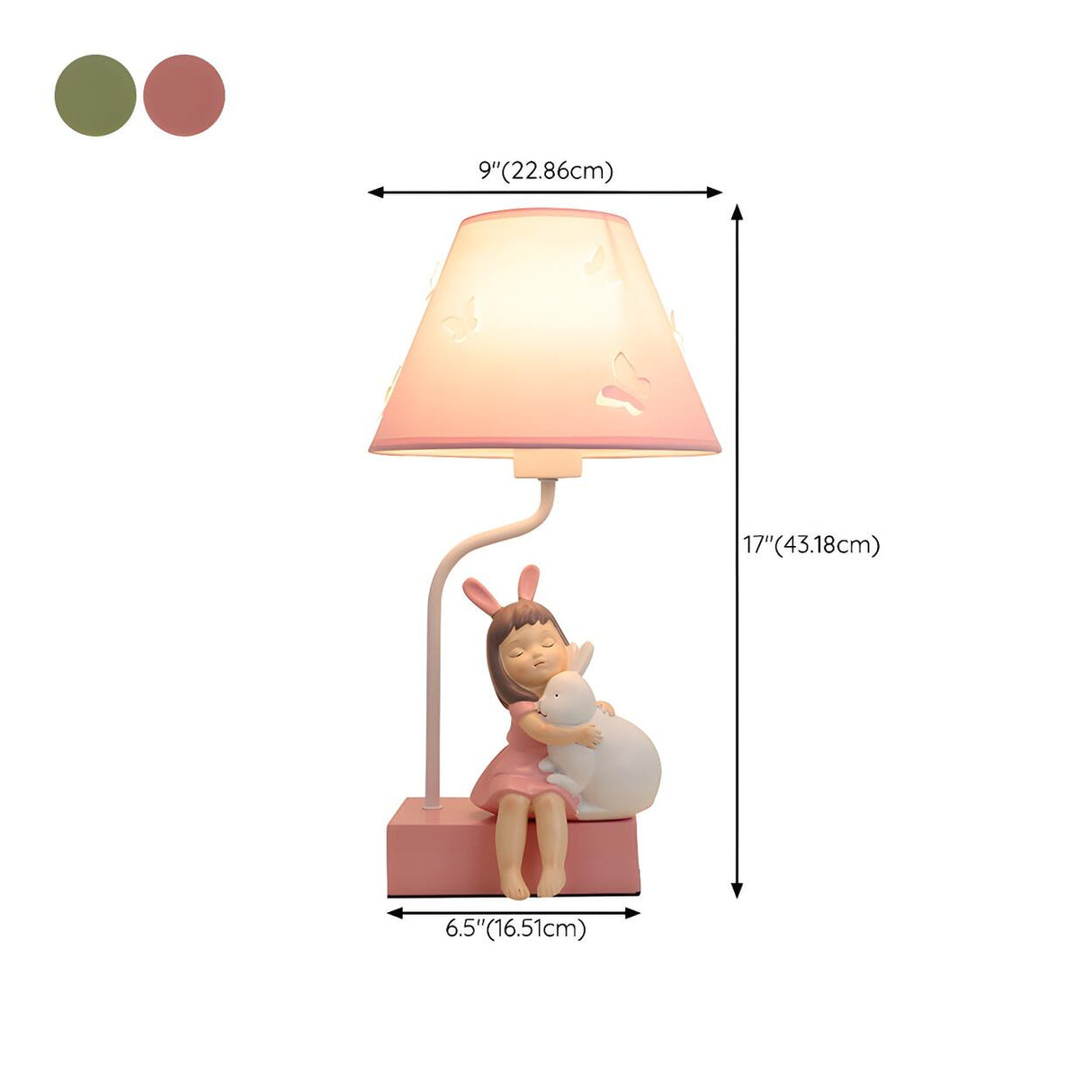 Children's Room Cartoon Girl Pink Decorative Table Lamp 