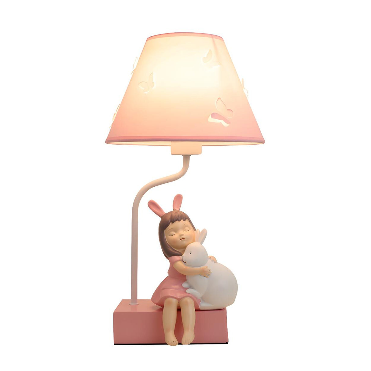 Children's Room Cartoon Girl Pink Decorative Table Lamp Image - 7