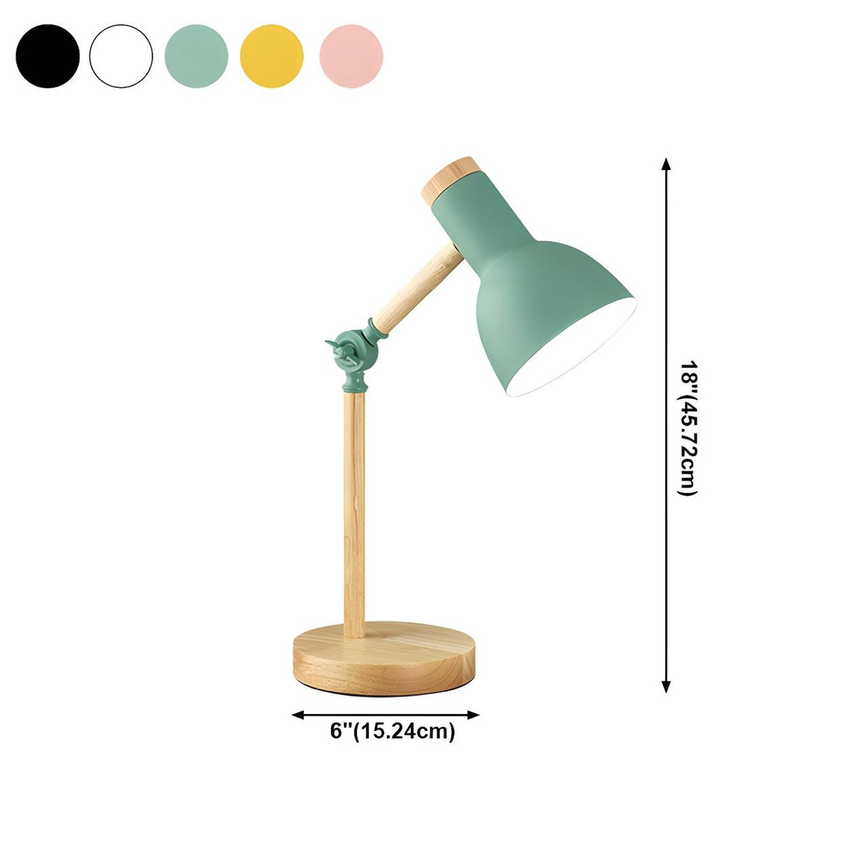 Children's Room Simple Wooden Base Bedroom Table Lamp 