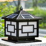 Chinese Pavilion Style Solar Outdoor Lantern Lamp Black Image - 1