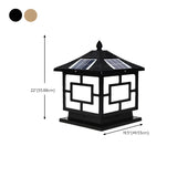 Chinese Pavilion Style Solar Outdoor Lantern Lamp Black Image - 15